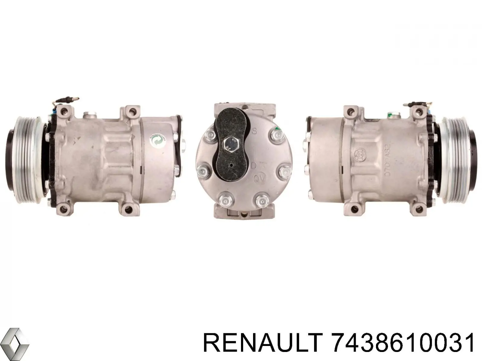 Compresor de aire acondicionado coche 7438610031 Renault (RVI)