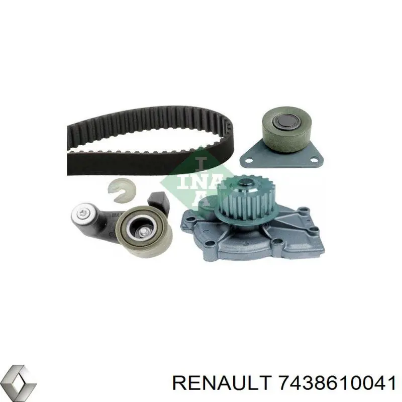 Ремень ГРМ, комплект Renault (RVI) 7438610041