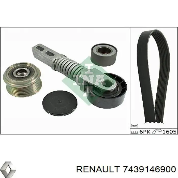 Ремень генератора 7439146900 Renault (RVI)