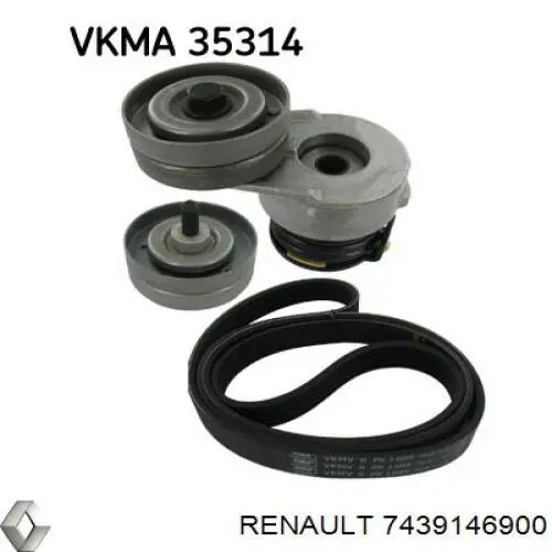 Купить 7439146900 Renault (RVI) Ремень генератора