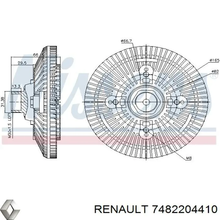 Купить 7482204410 Renault (RVI) Муфта вентилятора охлаждения