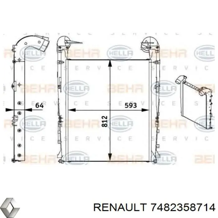 7482358714 Renault (RVI) интеркулер