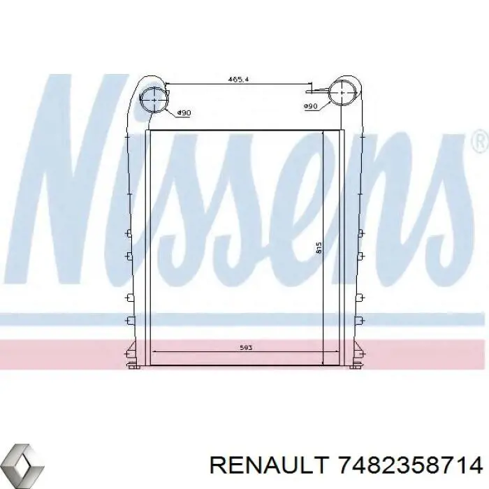 Интеркулер 7482358714 Renault (RVI)