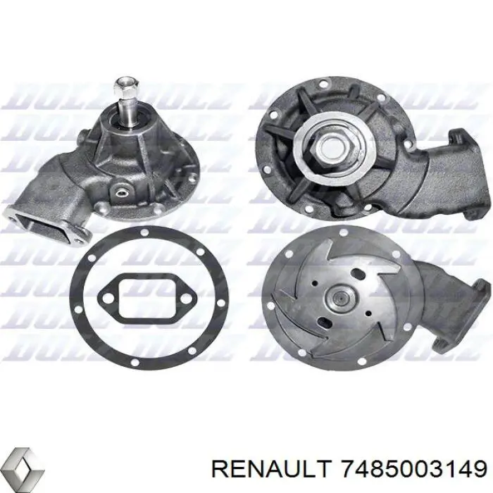 Помпа охлаждения Renault (RVI) 7485003149 цена, от 174.31 USD
