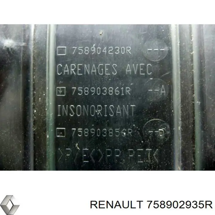 Купить 758902935R Renault (RVI) Щит предохранительный