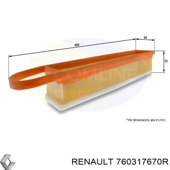 Крыло заднее левое Renault (RVI) 760317670R