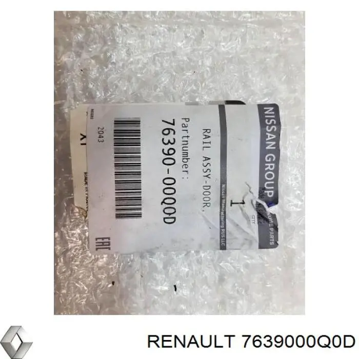 Купить 7639000Q0D Renault (RVI) Рельс направляющей сдвижной двери центральный правый
