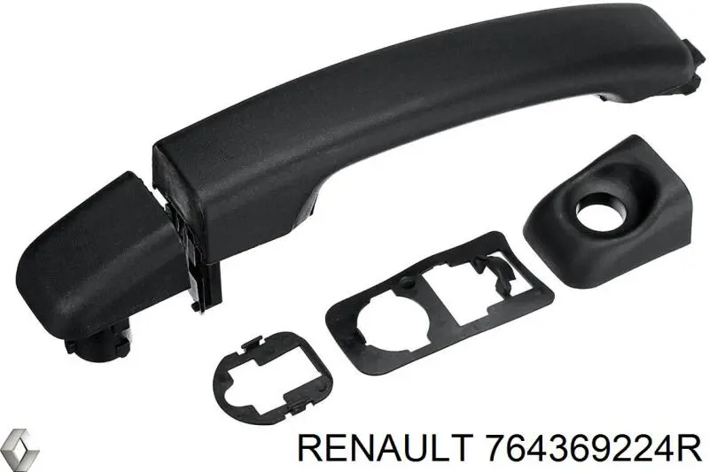 Накладка (молдинг) порога наружная передняя правая Renault (RVI) 764369224R