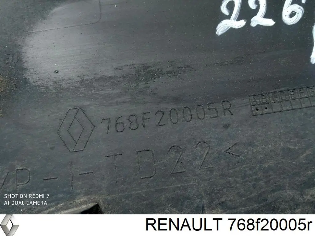 Молдинг крыла заднего левого Renault (RVI) 768F20005R