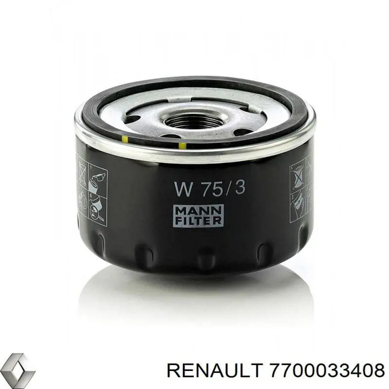 7700033408 Renault (RVI) масляный фильтр