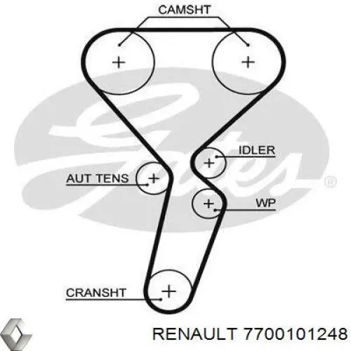 Купить 7700101248 Renault (RVI) Ремень газораспределительного механизма