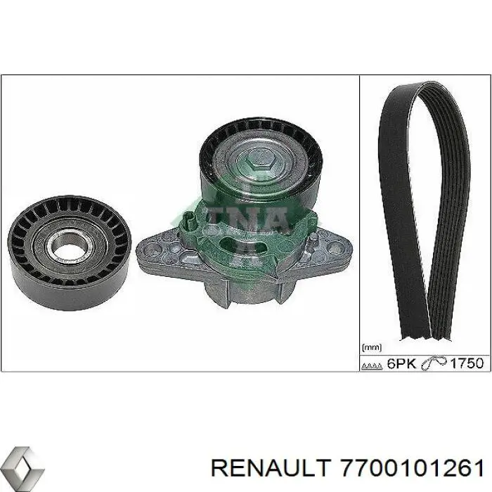 Клиновый ремень Renault (RVI) 7700101261 цена, от 12.68 USD