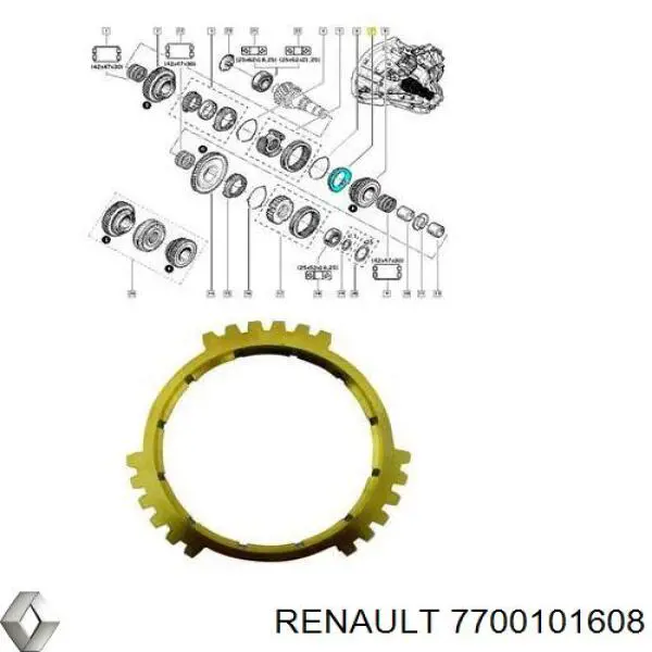 7700101608 Renault (RVI) Синхронизатор 5/6-й передачи