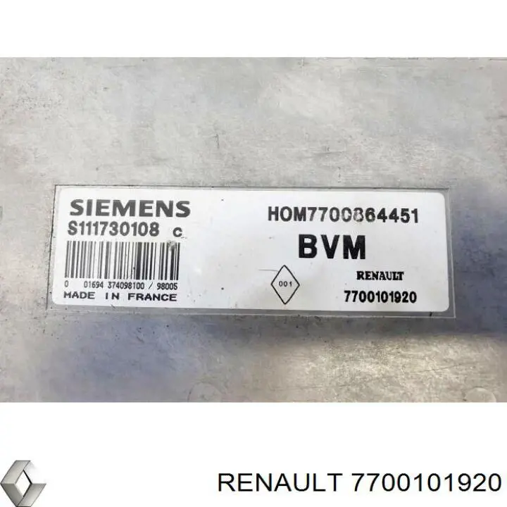 7700101920 Renault (RVI) 