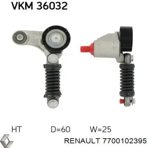 Натяжитель приводного ремня Renault (RVI) 7700102395