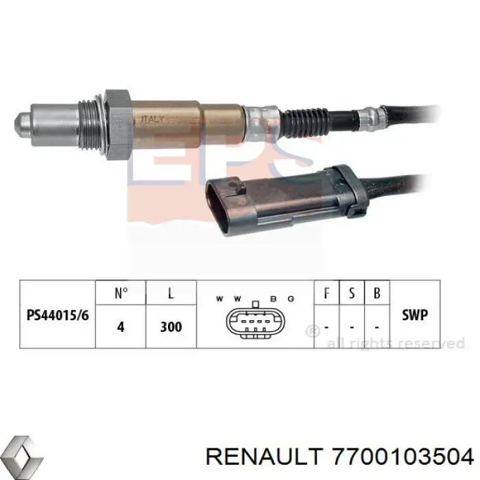 Лямбда-датчик Renault (RVI) 7700103504
