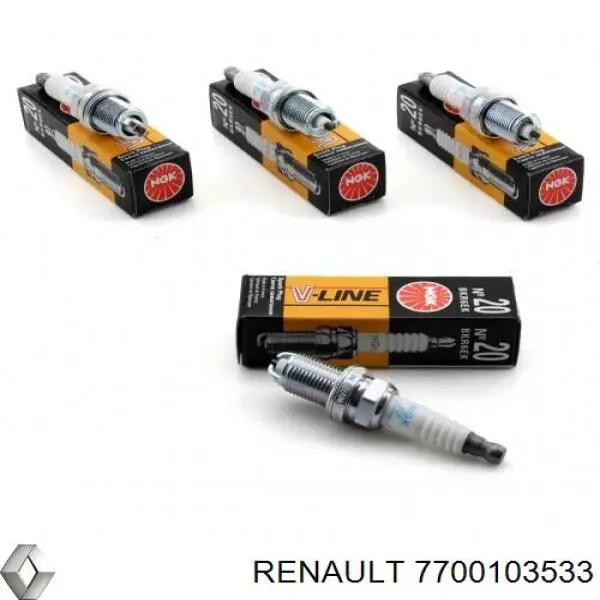 Свеча зажигания Renault (RVI) 7700103533 цена, от 9.77 USD