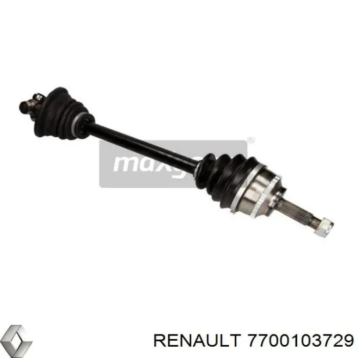 Полуось (привод) передняя левая 7700103729 Renault (RVI)