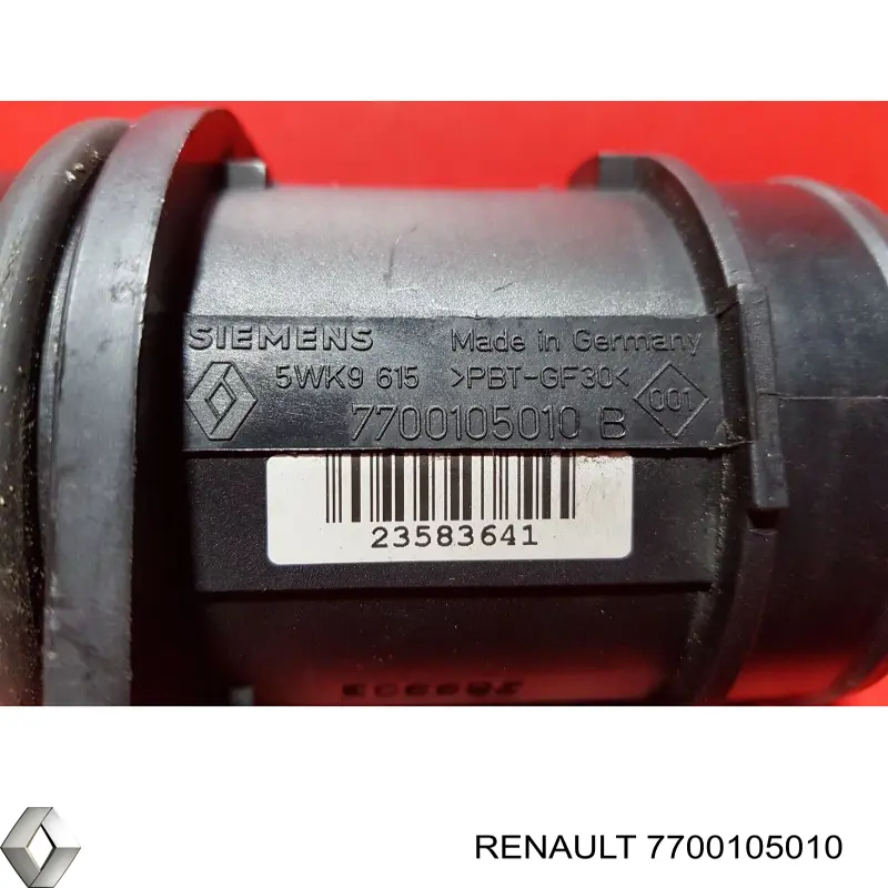 7700105010 Renault (RVI) sensor de fluxo (consumo de ar, medidor de consumo M.A.F. - (Mass Airflow))