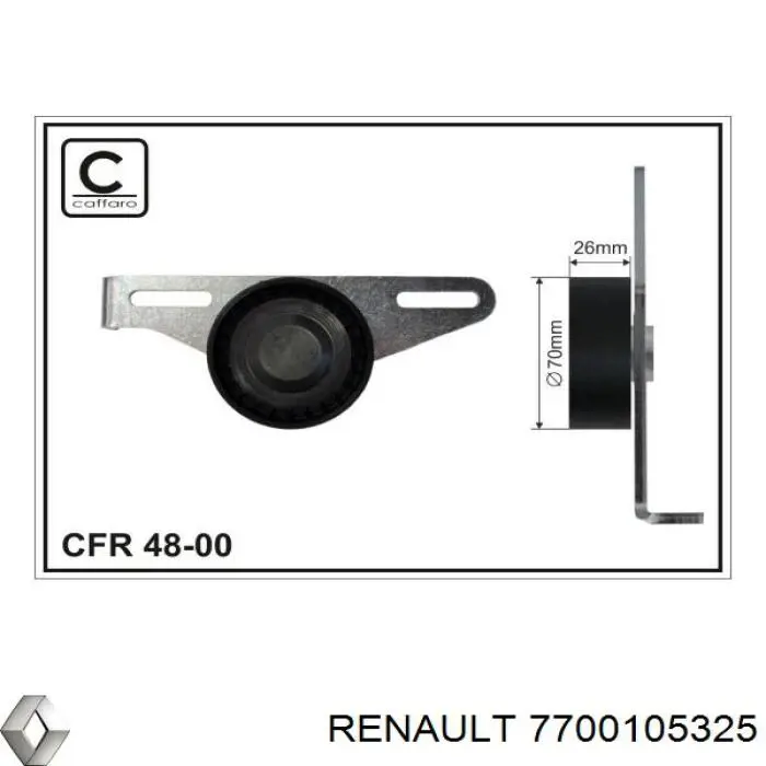 Ролик натяжителя приводного ремня Renault (RVI) 7700105325