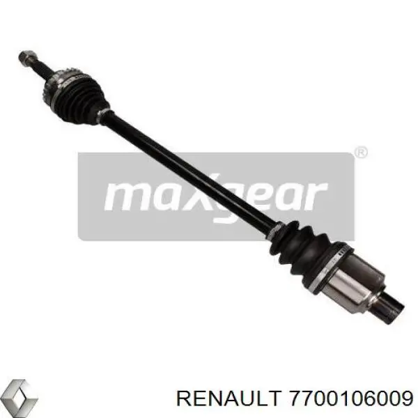 Полуось (привод) передняя правая 7700106009 Renault (RVI)