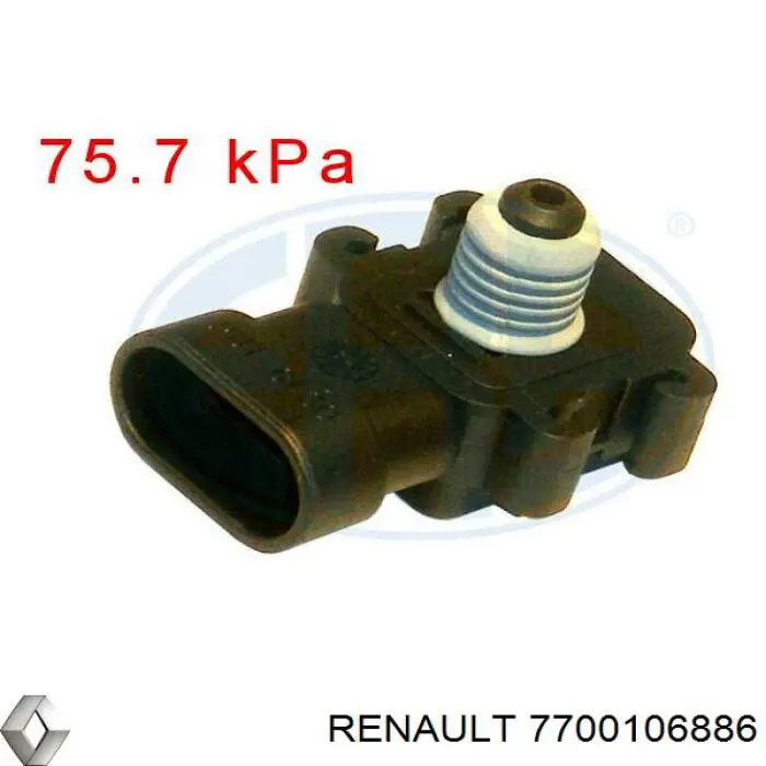 7700106886 Renault (RVI) sensor de pressão no coletor de admissão, map