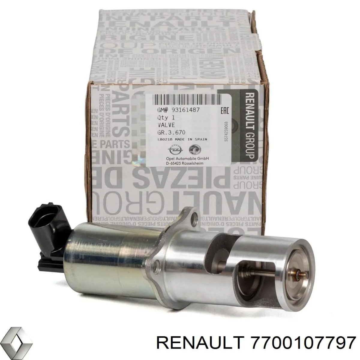Купить 7700107797 Renault (RVI) Клапан EGR системы рециркуляции отработавших газов