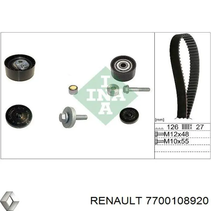 7700108920 Renault (RVI) ролик грм