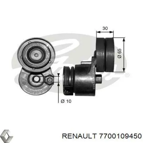 7700109450 Renault (RVI) натяжитель приводного ремня