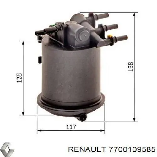 Фильтр тонкой очистки топлива Renault (RVI) 7700109585 цена, от 23.21 USD