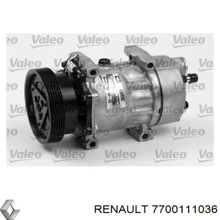 Компрессор кондиционера 7700111036 Renault (RVI)