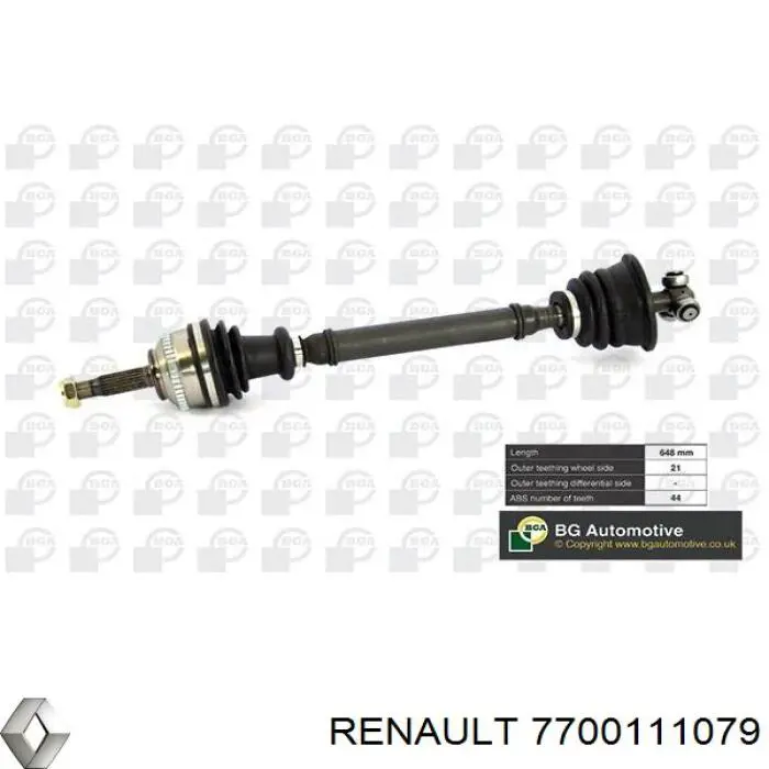 Купить 7700111079 Renault (RVI) Привод в сборе левый