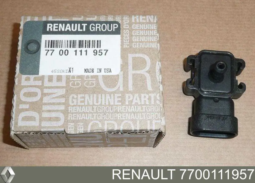 7700111957 Renault (RVI) sensor de pressão no coletor de admissão, map