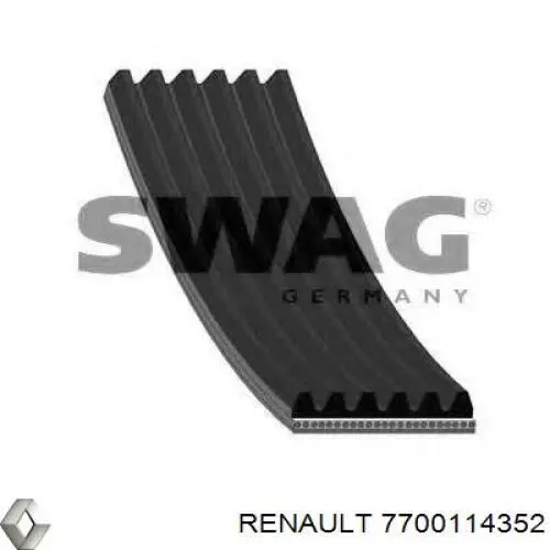 Клиновый ремень Renault (RVI) 7700114352 цена, от 10.37 USD