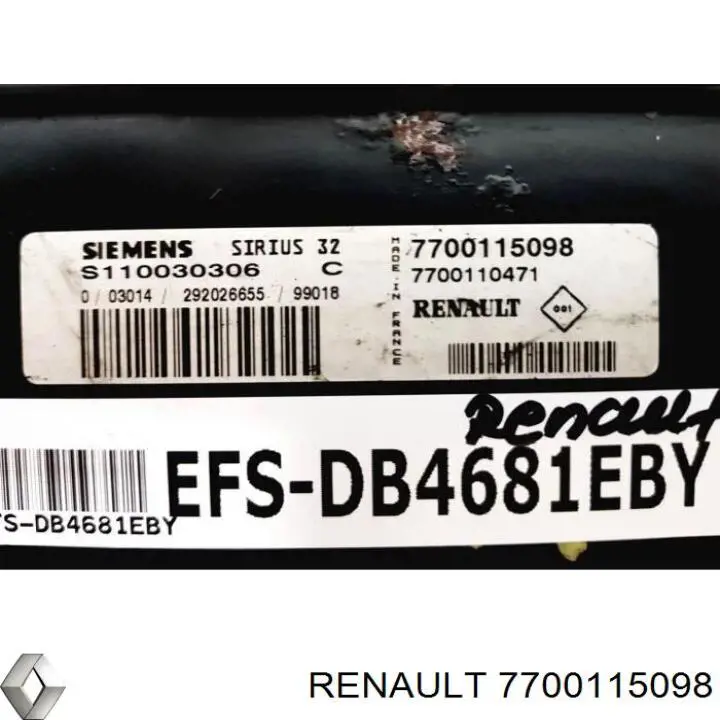 ЭБУ двигателем Renault (RVI) 7700115098 цена, от 47.91 USD