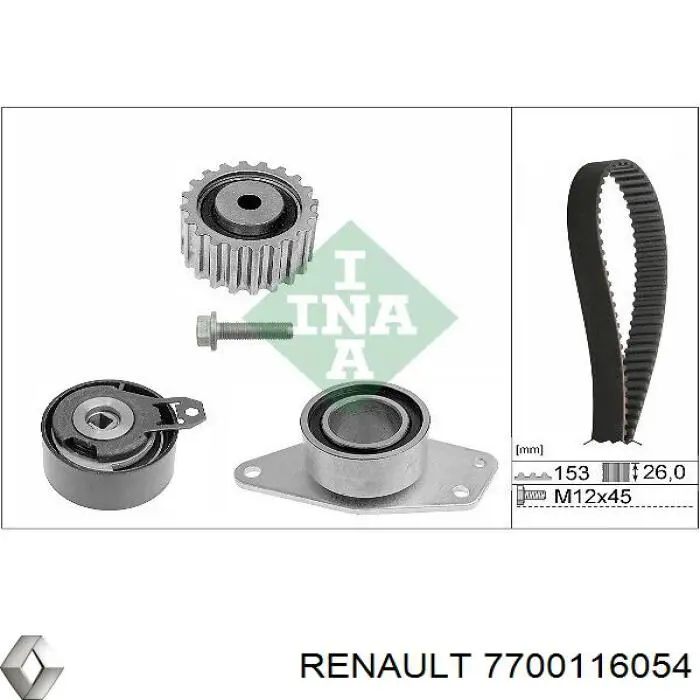 Обводной ролик ремня ГРМ Renault (RVI) 7700116054 цена, от 16.15 USD