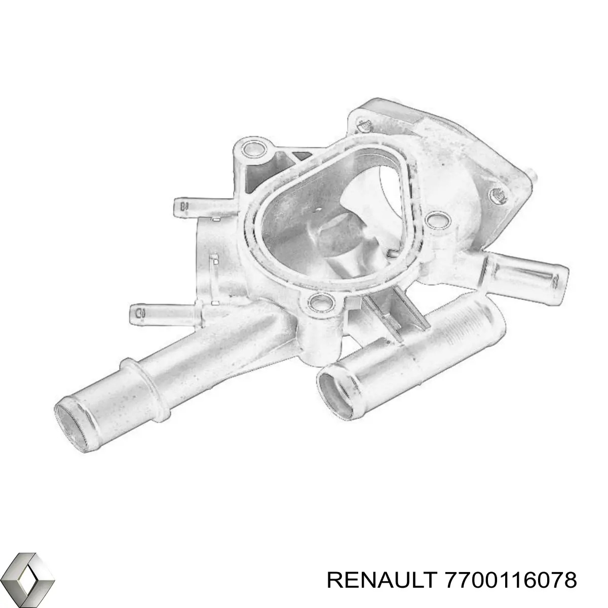 Кожух термостата Renault (RVI) 7700116078 цена, от 21.27 USD