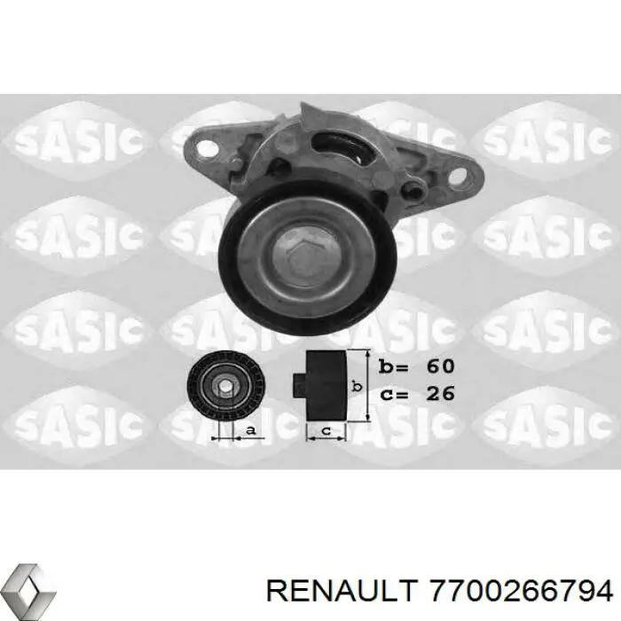 Натяжной ролик 7700267935 Renault (RVI)