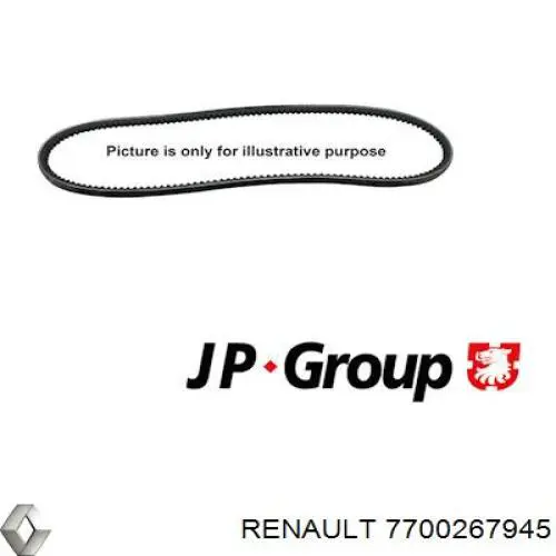 Correa trapezoidal 7700267945 Renault (RVI)