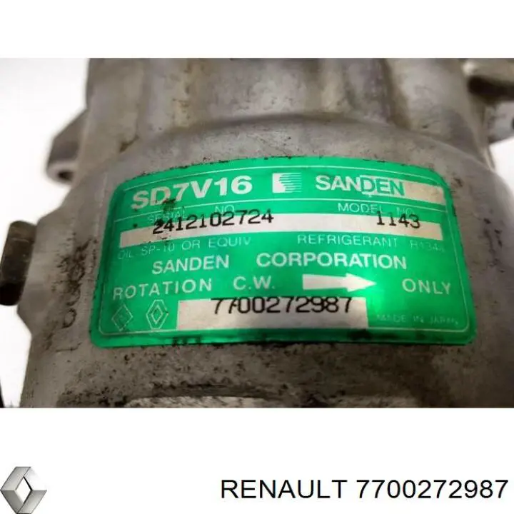 7700272987 Renault (RVI) компрессор кондиционера