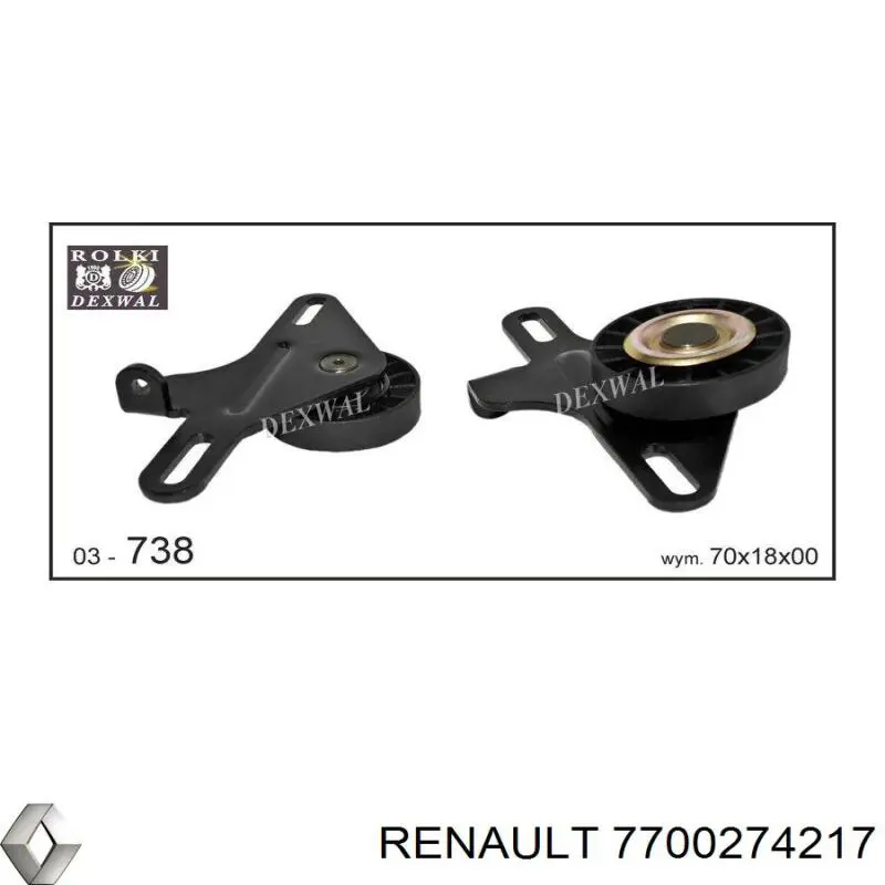 Натяжной ролик 7700274217 Renault (RVI)