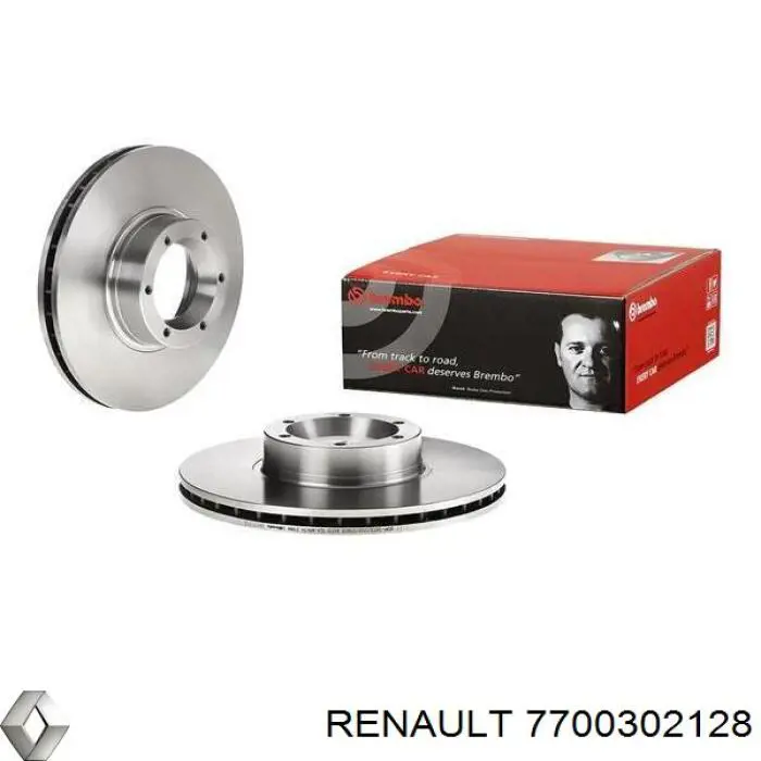 Передние тормозные диски 7700302128 Renault (RVI)