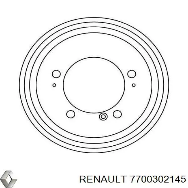 7700302145 Renault (RVI) барабан тормозной задний