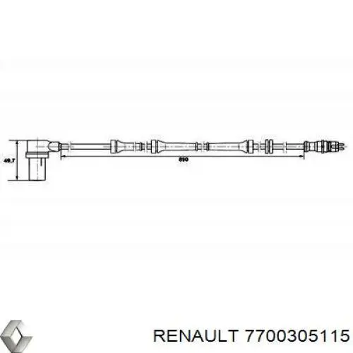  Датчик АБС (ABS) передний правый Renault Trafic 