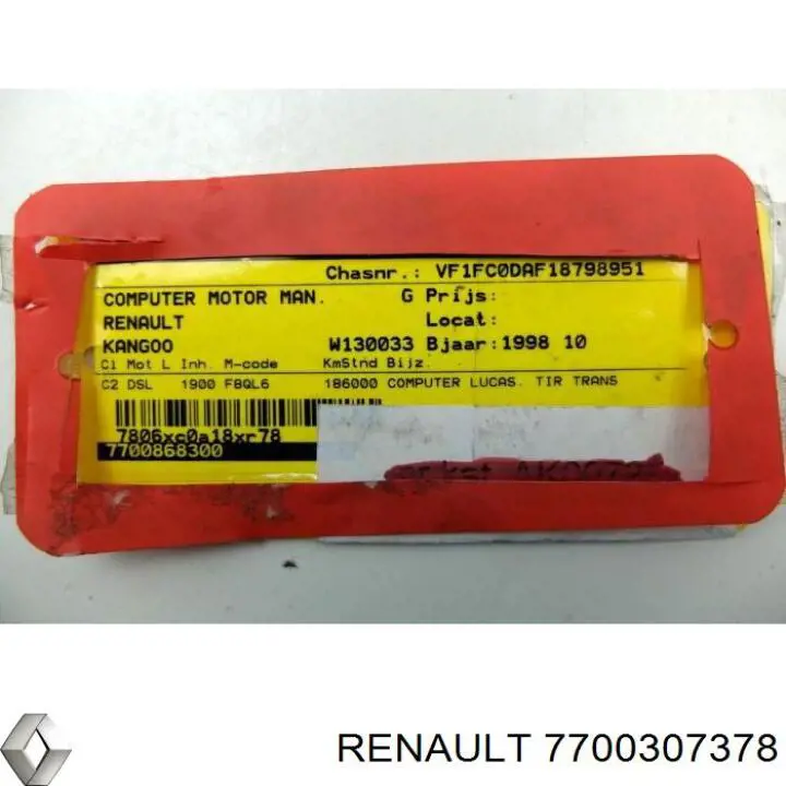  7700307378 Renault (RVI)