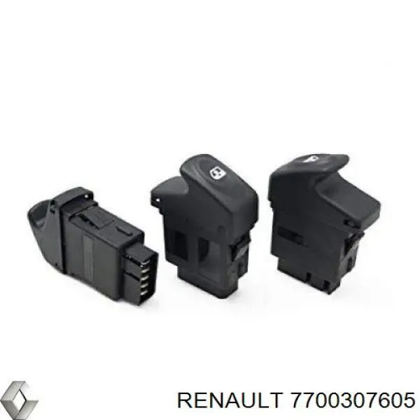 Кнопка включения мотора стеклоподъемника передняя левая Renault (RVI) 7700307605