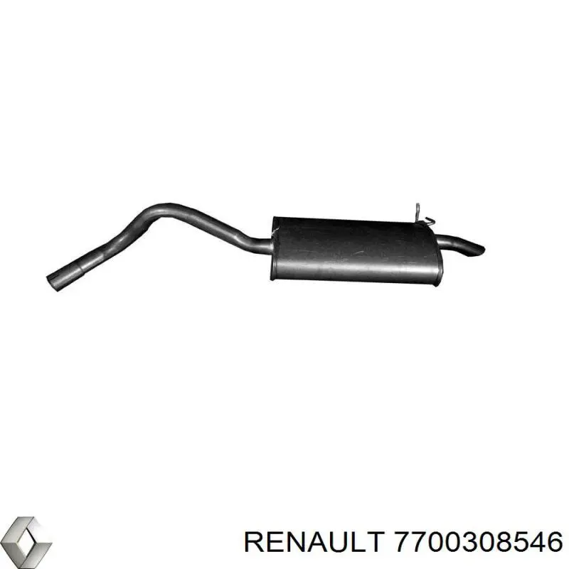 7700308546 Renault (RVI) глушитель, задняя часть