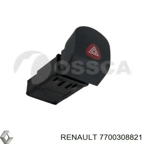 Кнопка включения аварийного сигнала 7700308821 Renault (RVI)