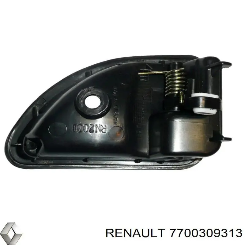 7700309313 Renault (RVI) maçaneta interna esquerda da porta dianteira