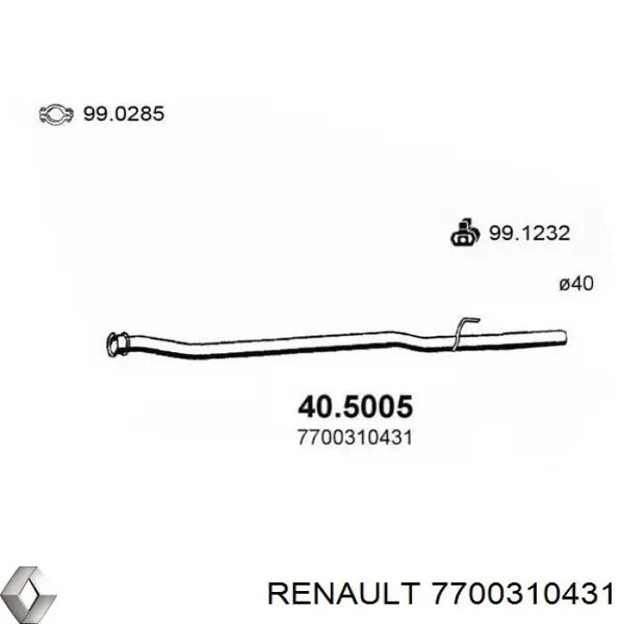 Центральная часть глушителя 451371 Bosal